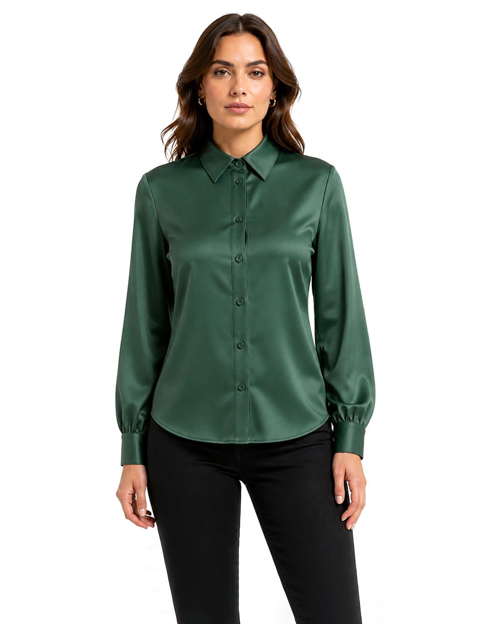 Blusa camisera manga larga para mujer Blusa camisera manga larga para mujer