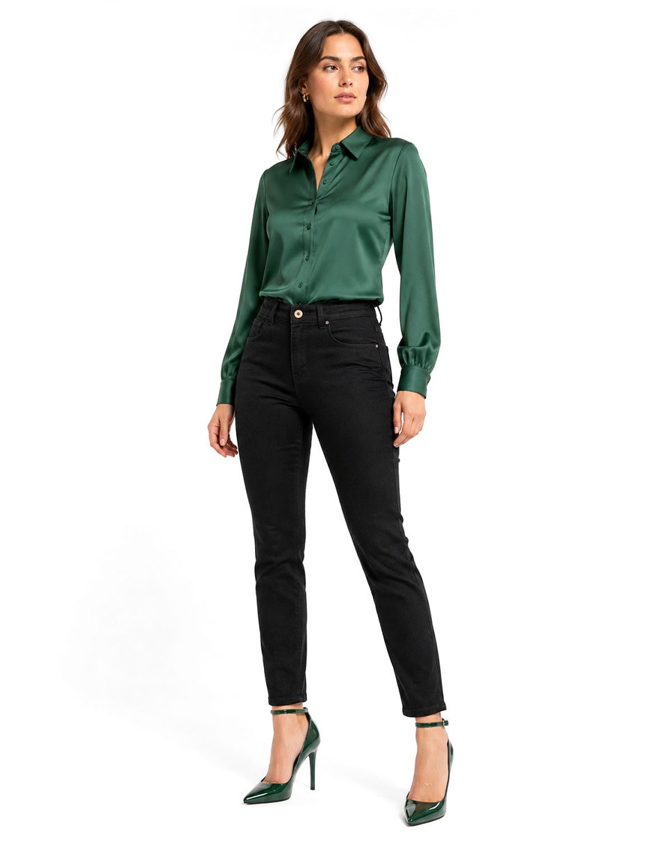 Blusa camisera manga larga para mujer 5