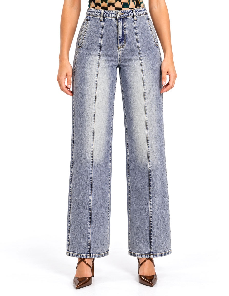Jeans relajado cintura para mujer