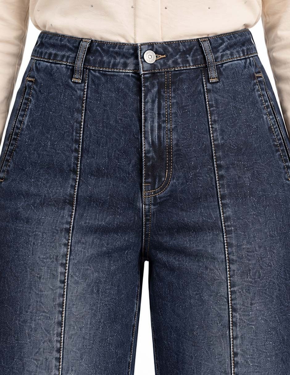 Jeans relajado cintura para mujer 3