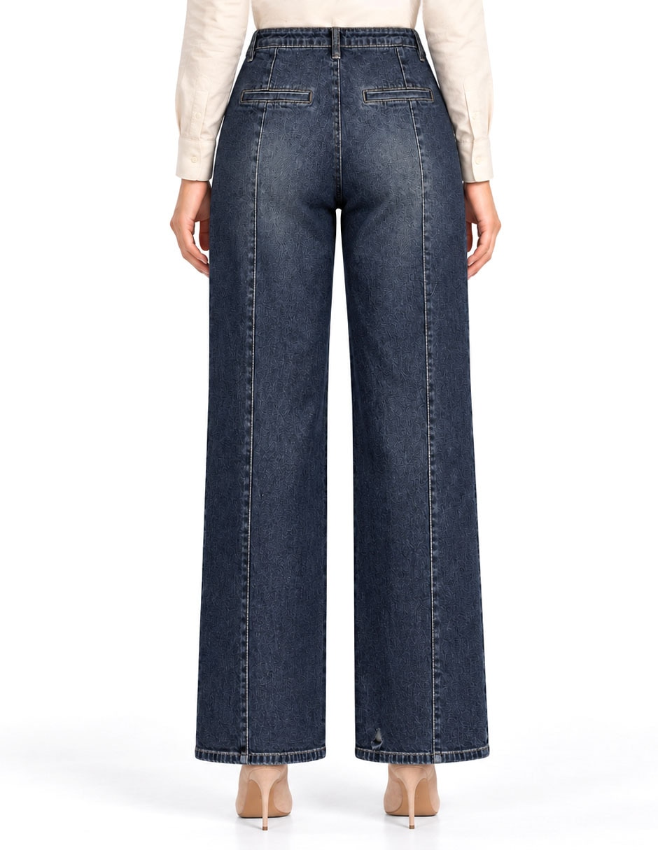 Jeans relajado cintura para mujer 5