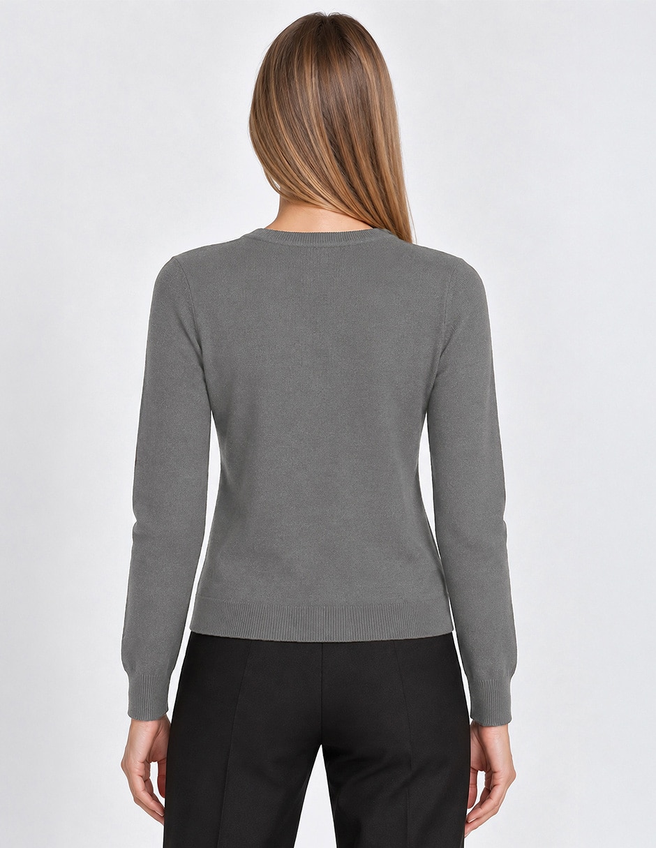 Suéter cuello redondo para mujer 2