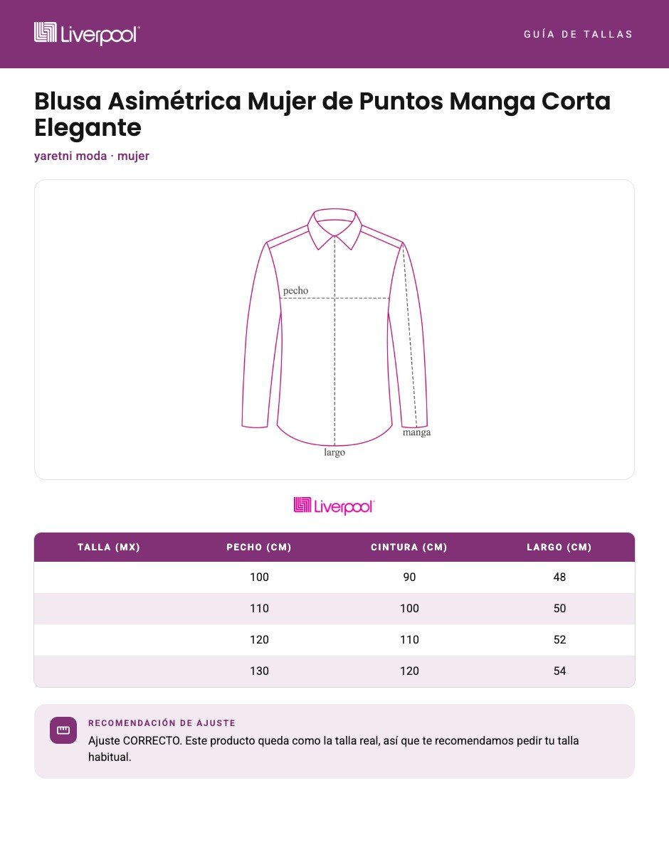 Blusa manga corta para mujer 6