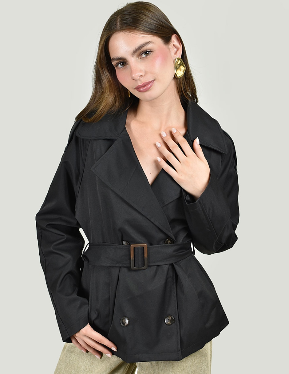 Gabardina con bolsillos para mujer