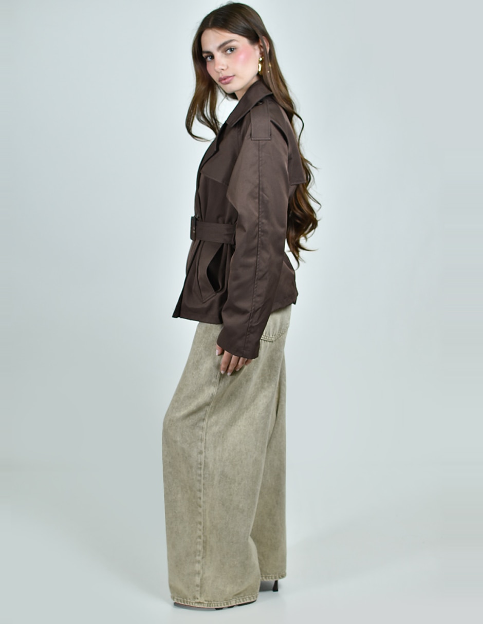 Gabardina con bolsillos para mujer 2