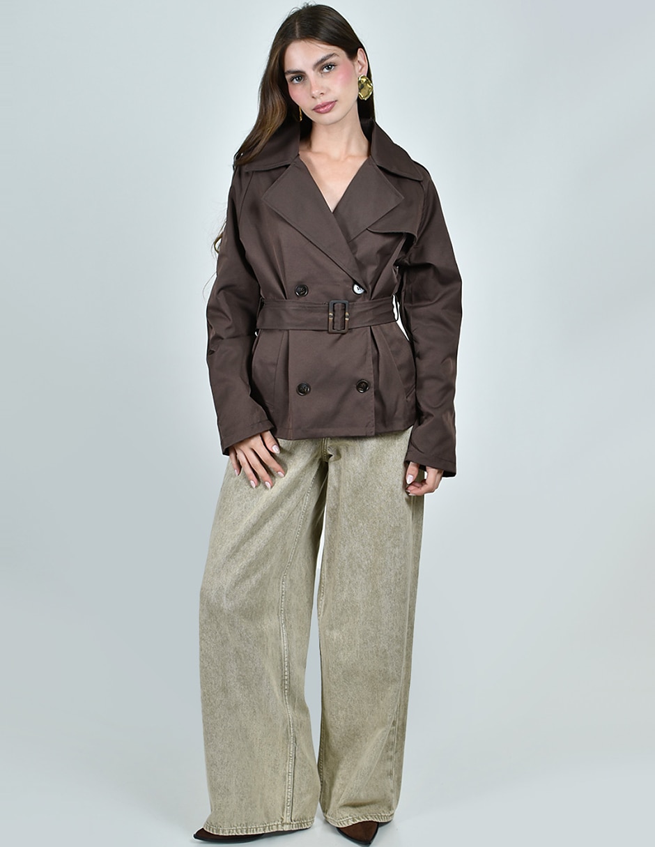Gabardina con bolsillos para mujer 5