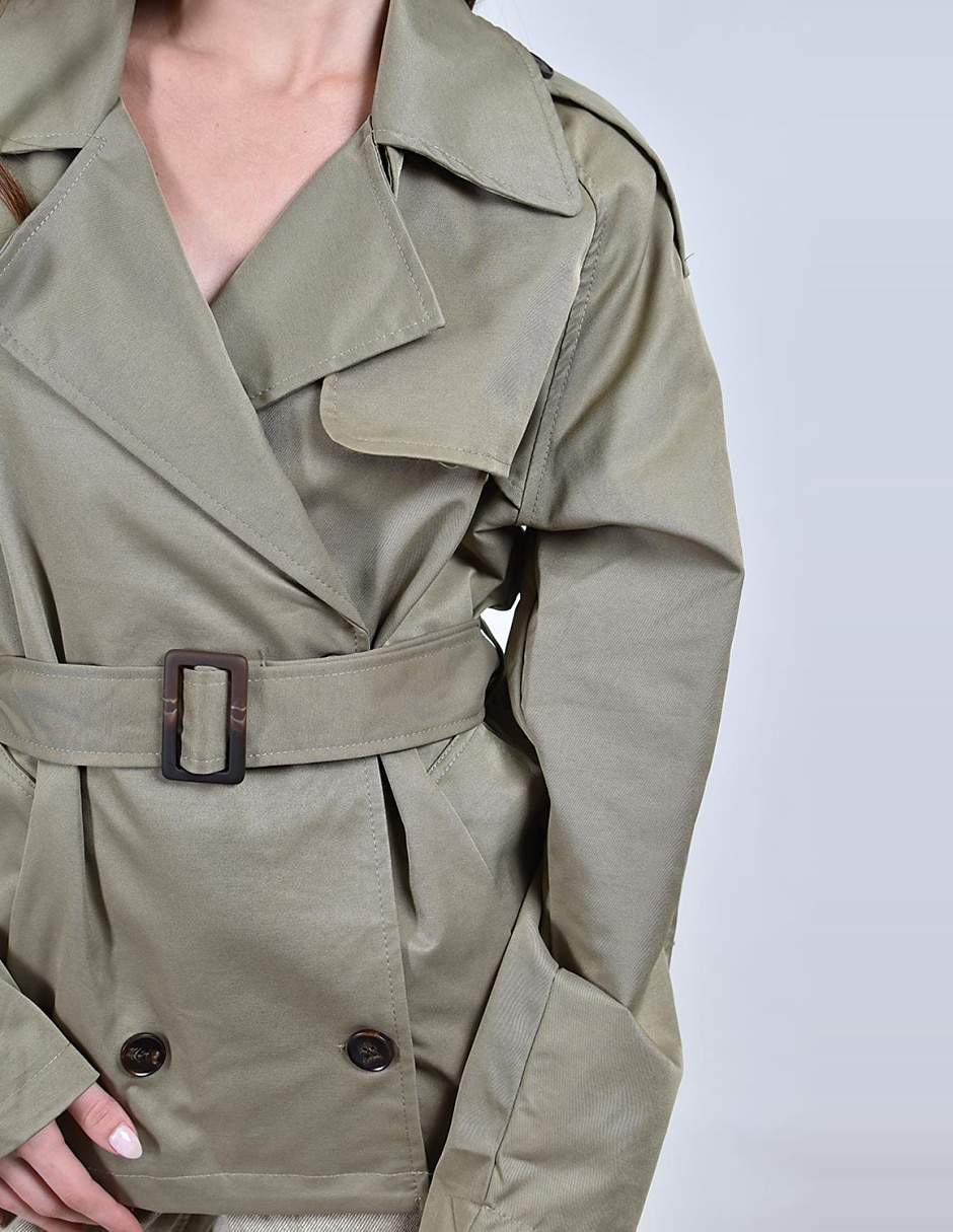 Gabardina con bolsillos para mujer 4
