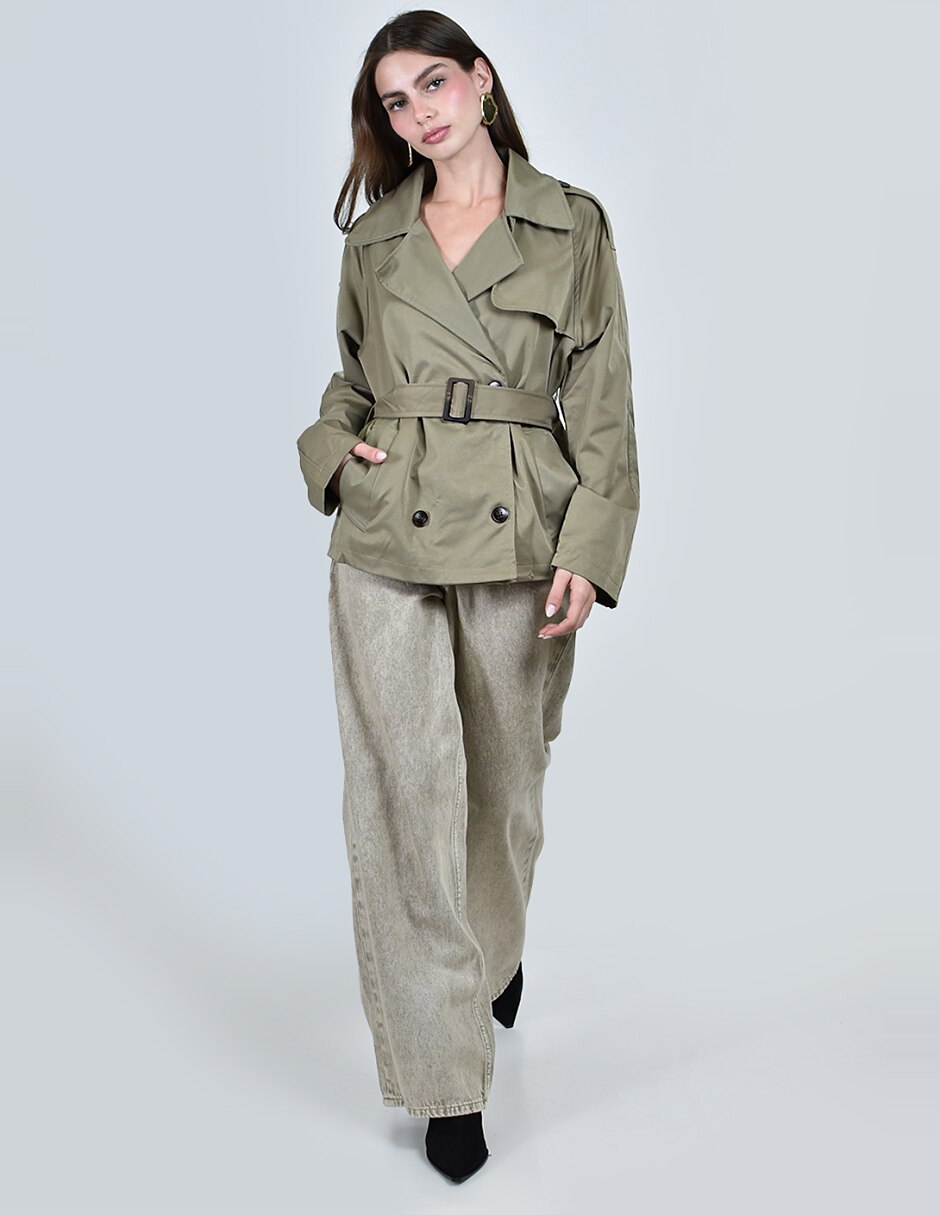 Gabardina con bolsillos para mujer 5
