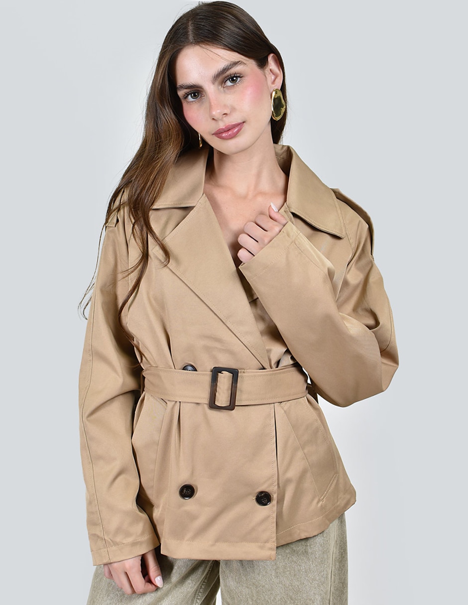 Gabardina con bolsillos para mujer
