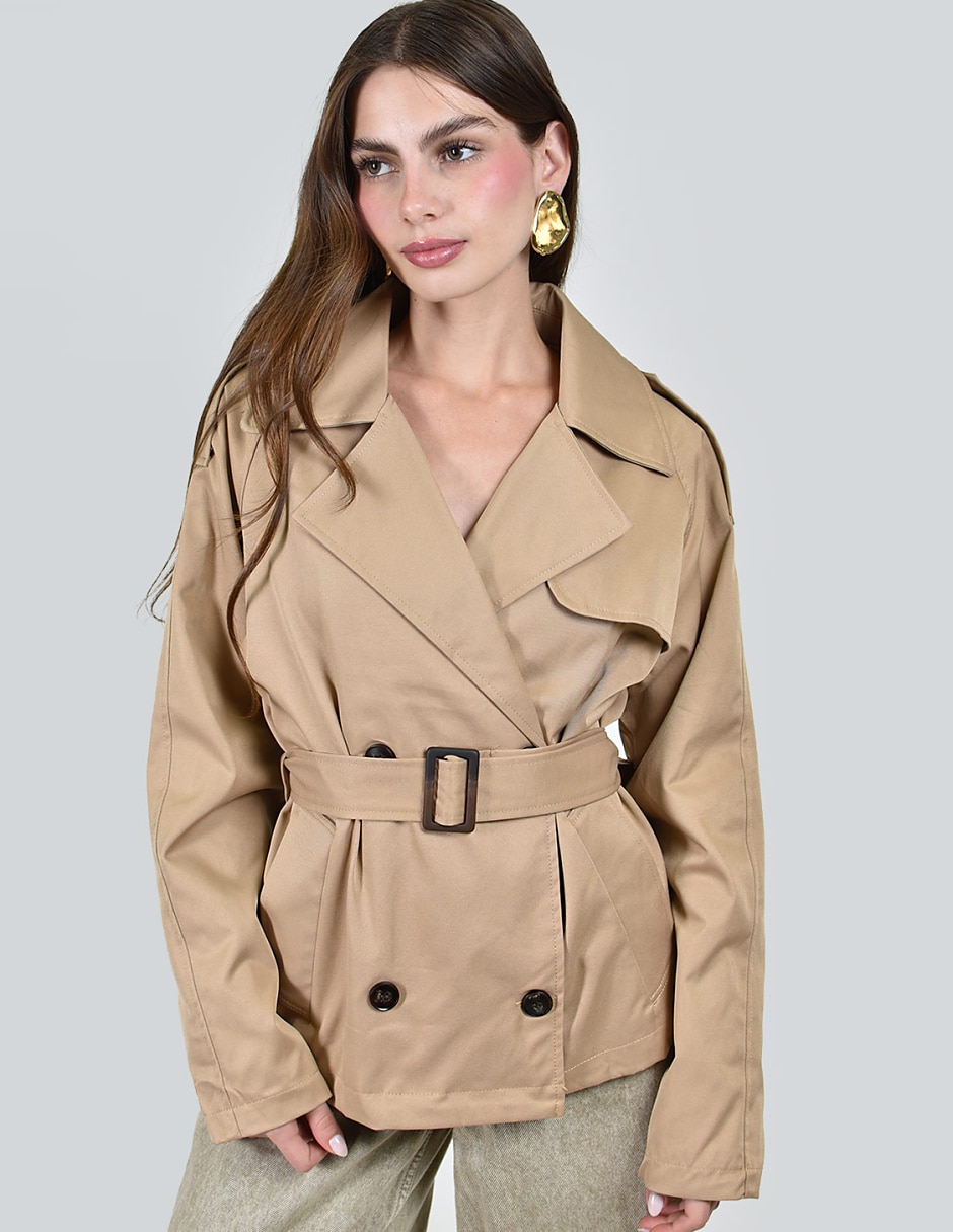 Gabardina con bolsillos para mujer 4