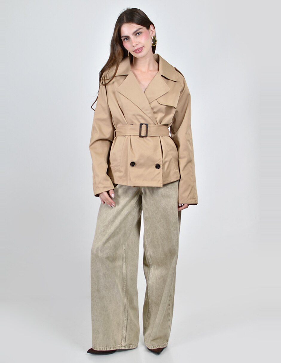 Gabardina con bolsillos para mujer 5