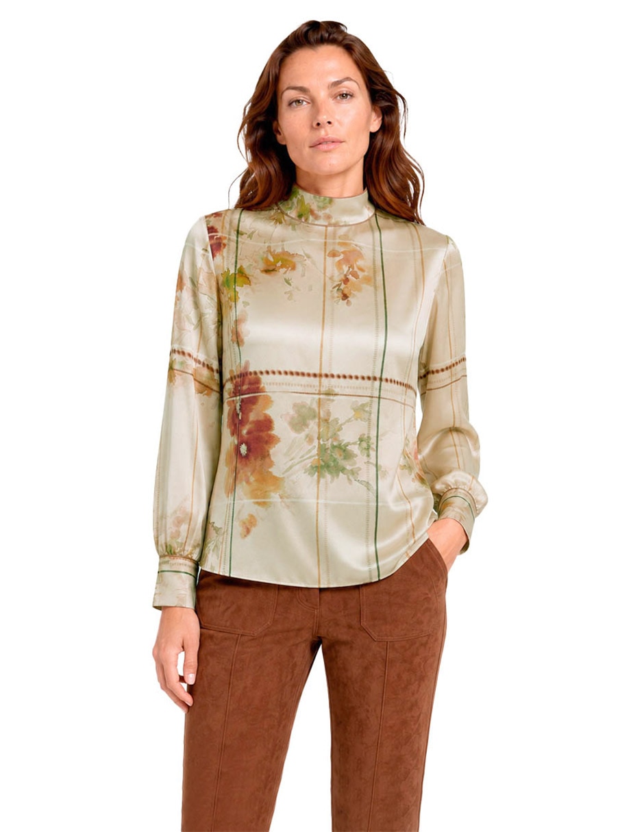 Blusa manga larga para mujer