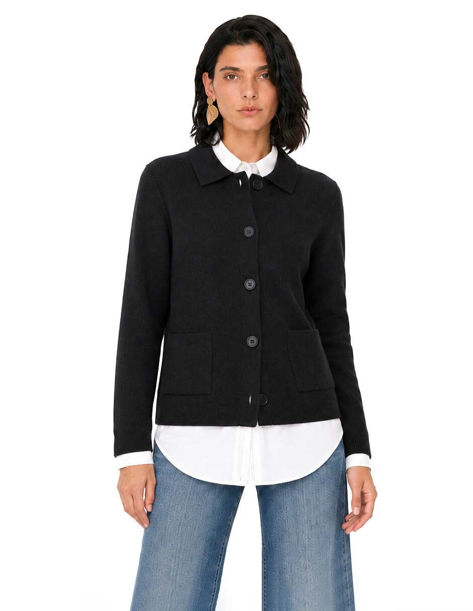 Suéter cuello polo para mujer Suéter cuello polo para mujer