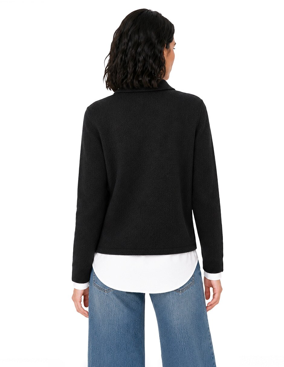 Suéter cuello polo para mujer 5