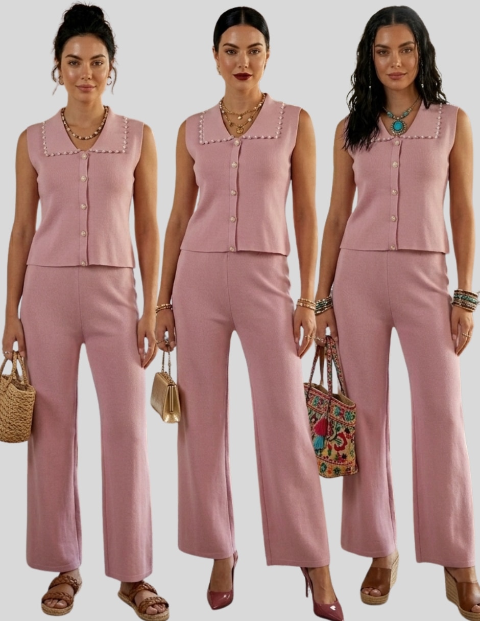 Formal conjunto 2 piezas mujer elegante para mujer 7