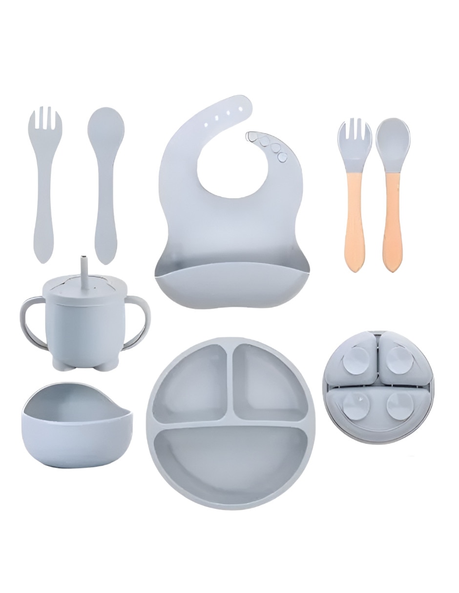 Set babero de silicón 5 piezas Set babero de silicón 5 piezas