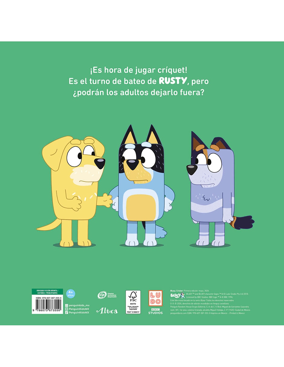 Libro Críquet de Bluey