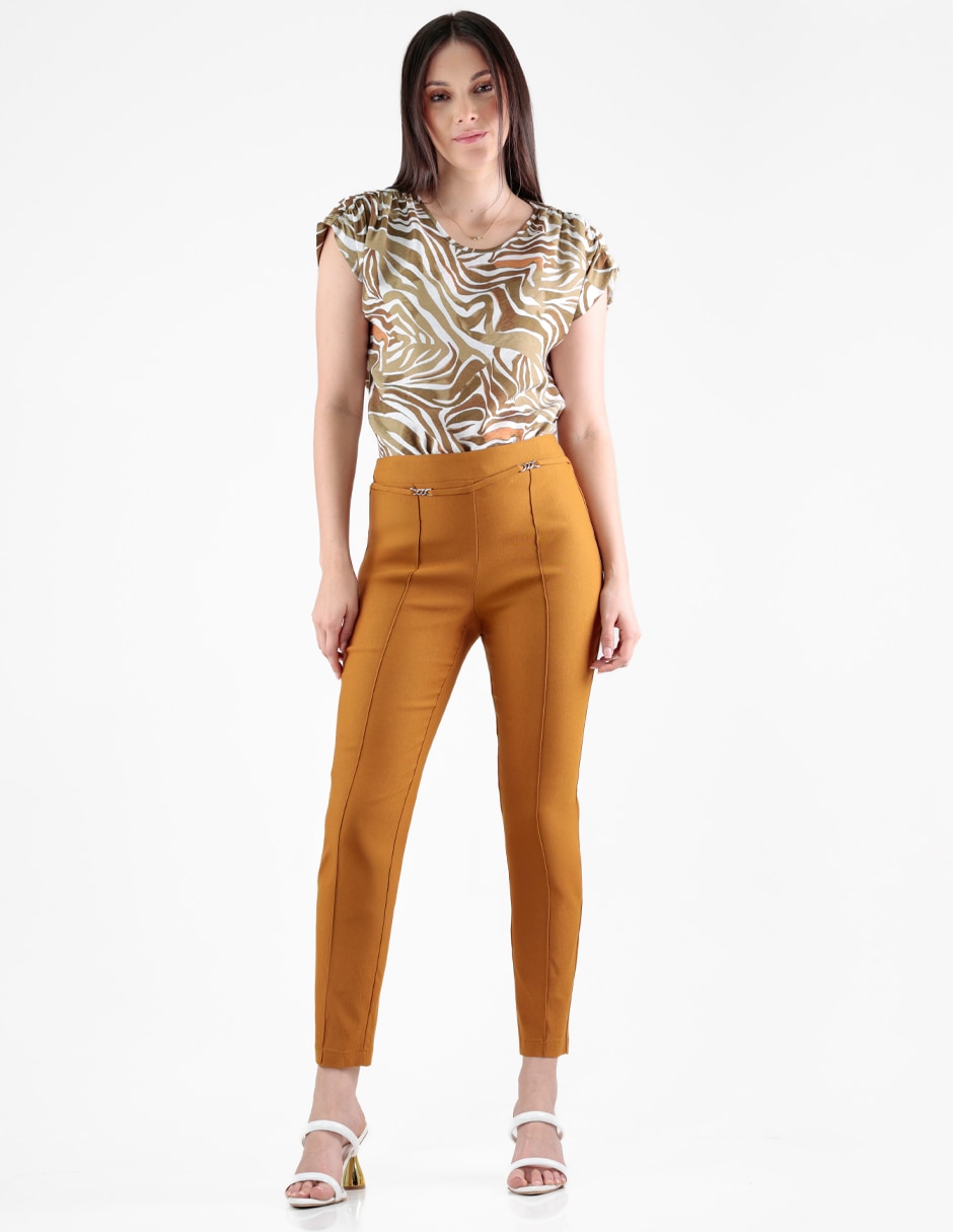 Pantalón regular regular para mujer 3